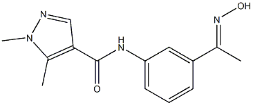 N-{3-[1-(hydroxyimino)ethyl]phenyl}-1,5-dimethyl-1H-pyrazole-4-carboxamide,,结构式