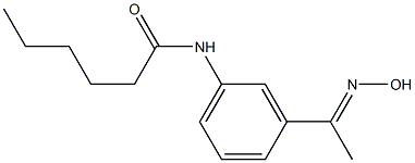 N-{3-[1-(hydroxyimino)ethyl]phenyl}hexanamide Struktur