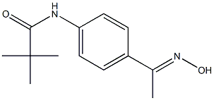 N-{4-[(1E)-N-hydroxyethanimidoyl]phenyl}-2,2-dimethylpropanamide Structure