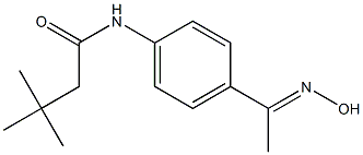 N-{4-[(1E)-N-hydroxyethanimidoyl]phenyl}-3,3-dimethylbutanamide Struktur