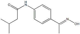 N-{4-[(1E)-N-hydroxyethanimidoyl]phenyl}-3-methylbutanamide Structure