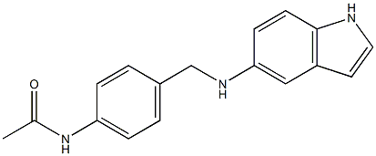 N-{4-[(1H-indol-5-ylamino)methyl]phenyl}acetamide 结构式