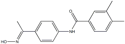 N-{4-[1-(hydroxyimino)ethyl]phenyl}-3,4-dimethylbenzamide 化学構造式
