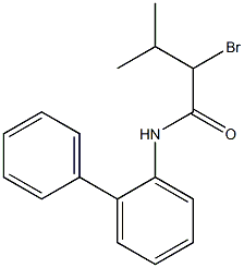 N-1,1'-biphenyl-2-yl-2-bromo-3-methylbutanamide Struktur