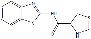 N-1,3-benzothiazol-2-yl-1,3-thiazolidine-4-carboxamide Structure