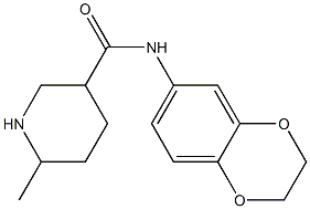 N-2,3-dihydro-1,4-benzodioxin-6-yl-6-methylpiperidine-3-carboxamide,,结构式