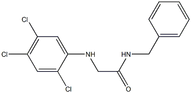 N-benzyl-2-[(2,4,5-trichlorophenyl)amino]acetamide Struktur