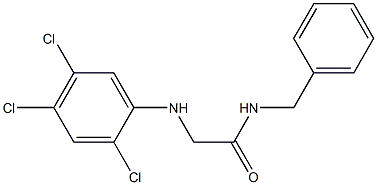 N-benzyl-2-[(2,4,5-trichlorophenyl)amino]acetamide 化学構造式