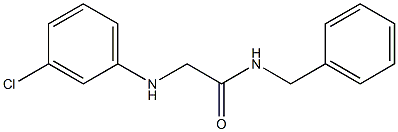 N-benzyl-2-[(3-chlorophenyl)amino]acetamide 化学構造式