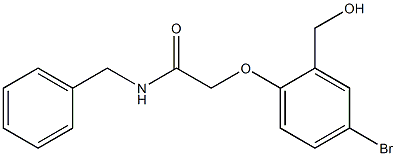 N-benzyl-2-[4-bromo-2-(hydroxymethyl)phenoxy]acetamide Structure