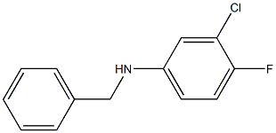 N-benzyl-3-chloro-4-fluoroaniline 化学構造式