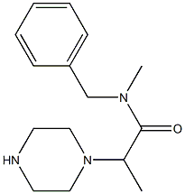 N-benzyl-N-methyl-2-(piperazin-1-yl)propanamide Structure