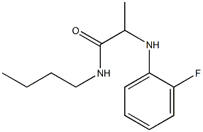 N-butyl-2-[(2-fluorophenyl)amino]propanamide 化学構造式