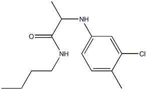 N-butyl-2-[(3-chloro-4-methylphenyl)amino]propanamide 化学構造式