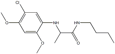N-butyl-2-[(5-chloro-2,4-dimethoxyphenyl)amino]propanamide,,结构式