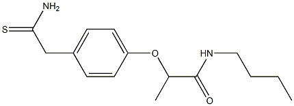 N-butyl-2-[4-(carbamothioylmethyl)phenoxy]propanamide 化学構造式