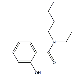 N-butyl-N-ethyl-2-hydroxy-4-methylbenzamide Struktur