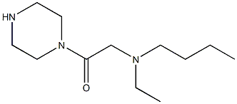 N-butyl-N-ethyl-N-(2-oxo-2-piperazin-1-ylethyl)amine 化学構造式