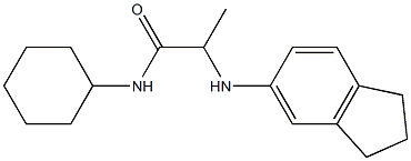 N-cyclohexyl-2-(2,3-dihydro-1H-inden-5-ylamino)propanamide Struktur