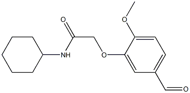 N-cyclohexyl-2-(5-formyl-2-methoxyphenoxy)acetamide,,结构式