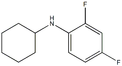 N-cyclohexyl-2,4-difluoroaniline Struktur