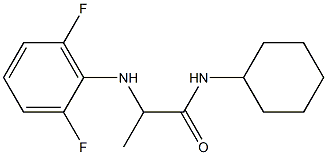 N-cyclohexyl-2-[(2,6-difluorophenyl)amino]propanamide Structure