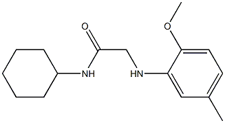 N-cyclohexyl-2-[(2-methoxy-5-methylphenyl)amino]acetamide Structure