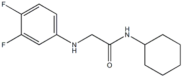 N-cyclohexyl-2-[(3,4-difluorophenyl)amino]acetamide Struktur