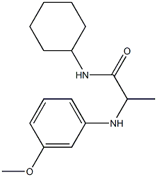 N-cyclohexyl-2-[(3-methoxyphenyl)amino]propanamide,,结构式