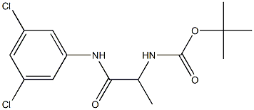 tert-butyl N-{1-[(3,5-dichlorophenyl)carbamoyl]ethyl}carbamate Struktur
