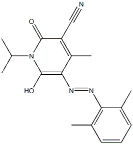 3-Pyridinecarbonitrile,  5-[2-(2,6-dimethylphenyl)diazenyl]-1,2-dihydro-6-hydroxy-4-methyl-1-(1-methylethyl)-2-oxo-