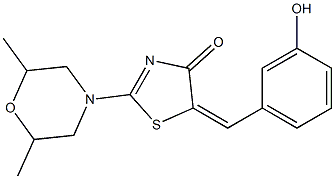 2-(2,6-dimethyl-4-morpholinyl)-5-(3-hydroxybenzylidene)-1,3-thiazol-4(5H)-one