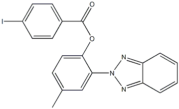 2-(2H-1,2,3-benzotriazol-2-yl)-4-methylphenyl 4-iodobenzoate Structure