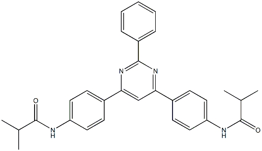 N-(4-{6-[4-(isobutyrylamino)phenyl]-2-phenyl-4-pyrimidinyl}phenyl)-2-methylpropanamide,,结构式