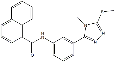 N-{3-[4-methyl-5-(methylsulfanyl)-4H-1,2,4-triazol-3-yl]phenyl}-1-naphthamide Struktur