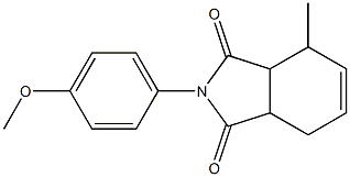 2-(4-methoxyphenyl)-4-methyl-3a,4,7,7a-tetrahydro-1H-isoindole-1,3(2H)-dione 化学構造式