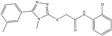 N-(2-chlorophenyl)-2-{[4-methyl-5-(3-methylphenyl)-4H-1,2,4-triazol-3-yl]sulfanyl}acetamide Struktur