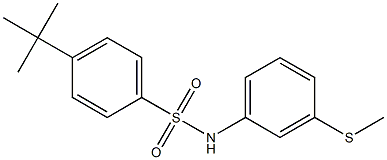 4-tert-butyl-N-[3-(methylsulfanyl)phenyl]benzenesulfonamide 化学構造式