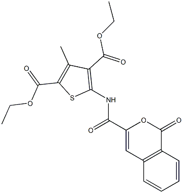 diethyl 3-methyl-5-{[(1-oxo-1H-isochromen-3-yl)carbonyl]amino}-2,4-thiophenedicarboxylate