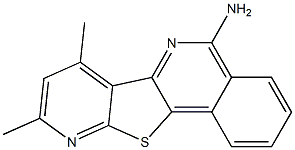 7,9-dimethylpyrido[3',2':4,5]thieno[3,2-c]isoquinolin-5-amine 结构式