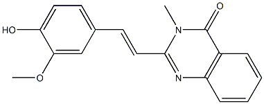 2-[2-(4-hydroxy-3-methoxyphenyl)vinyl]-3-methyl-4(3H)-quinazolinone Structure