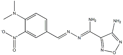 4-amino-N'-{4-(dimethylamino)-3-nitrobenzylidene}-1,2,5-oxadiazole-3-carbohydrazonamide,,结构式