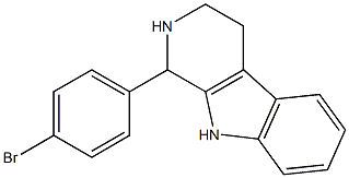 1-(4-bromophenyl)-2,3,4,9-tetrahydro-1H-beta-carboline 化学構造式