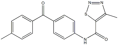  4-methyl-N-[4-(4-methylbenzoyl)phenyl]-1,2,3-thiadiazole-5-carboxamide