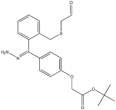 tert-butyl (4-{2-[(benzylsulfanyl)acetyl]carbohydrazonoyl}phenoxy)acetate 结构式