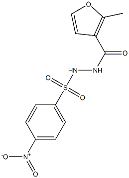 4-nitro-N'-(2-methyl-3-furoyl)benzenesulfonohydrazide Structure