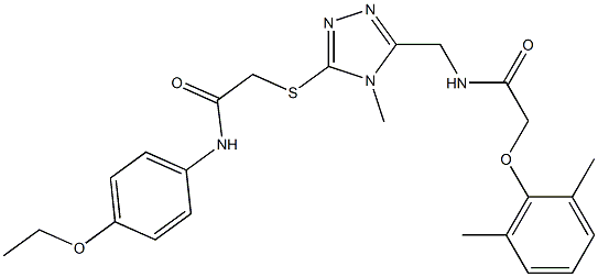 2-(2,6-dimethylphenoxy)-N-[(5-{[2-(4-ethoxyanilino)-2-oxoethyl]sulfanyl}-4-methyl-4H-1,2,4-triazol-3-yl)methyl]acetamide