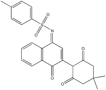 N-(3-(4,4-dimethyl-2,6-dioxocyclohexyl)-4-oxo-1(4H)-naphthalenylidene)-4-methylbenzenesulfonamide Structure