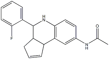 N-[4-(2-fluorophenyl)-3a,4,5,9b-tetrahydro-3H-cyclopenta[c]quinolin-8-yl]acetamide Structure