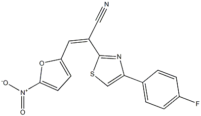 2-[4-(4-fluorophenyl)-1,3-thiazol-2-yl]-3-{5-nitro-2-furyl}acrylonitrile Structure